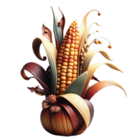 Harvest Inspired Element Rustic AI Generated Corn png