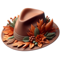 Harvest Inspired Element Rustic AI Generated Fedora png