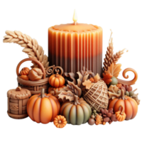 Harvest Inspired Element Rustic AI Generated Candle png