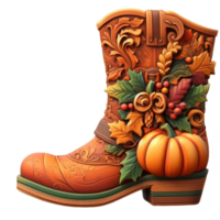 Harvest Inspired Element Rustic AI Generated Boot png