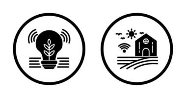 Idea and Smart Farm Icon vector