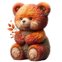 Harvest Inspired Element Rustic AI Generated Teddy Bear png