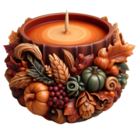 Harvest Inspired Element Rustic AI Generated Candle png