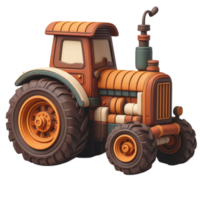 Harvest Inspired Element Rustic AI Generated Tractor png