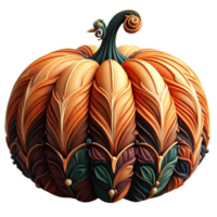 Harvest Inspired Element Rustic AI Generated Pumpkin Sculpture png