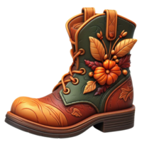 Harvest Inspired Element Rustic AI Generated Boot png