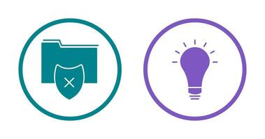 vulnerable folders and innovatives idea Icon vector