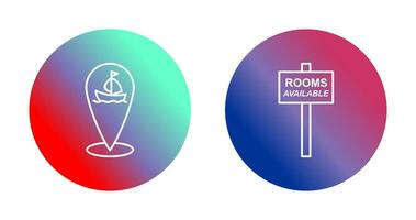 shipping location and room Icon vector