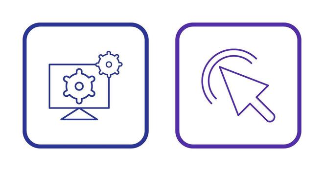 click and development tools Icon vector