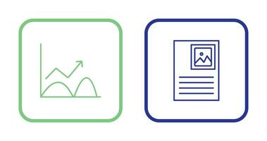 trend in graph and picture attachemnet  Icon vector