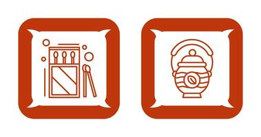 Matches and Teapot Icon vector