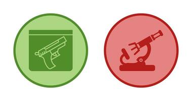 Evidence and Microscope Icon vector