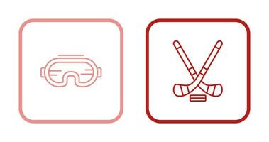 Goggle and Ice Hockey Icon vector