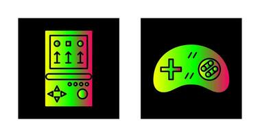 Brick Game and Gamng Control Icon vector