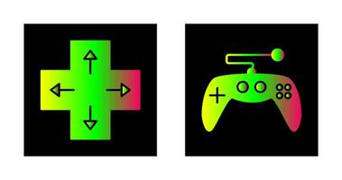 Direction Key and Gaming Control Icon vector