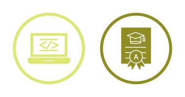 Coding and Report Card Icon vector