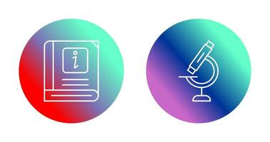 Information and Microscope Icon vector