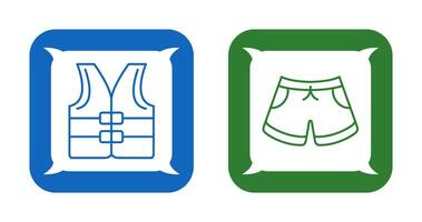 Life jacket and Swim Suit Icon vector