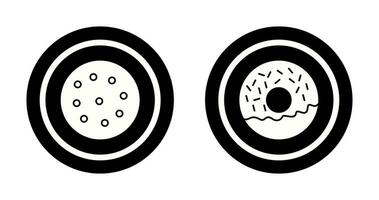 cookie and doughnut Icon vector