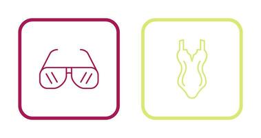 Sun Glasses and Swim  Icon vector