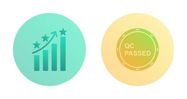 Reputation Management and QC Passed Icon vector