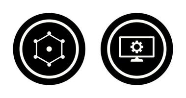 nodes and network setting  Icon vector