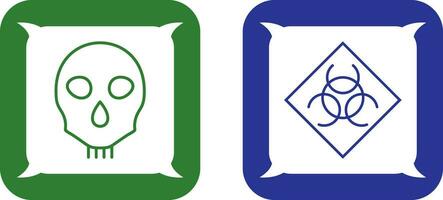 danger and biological hazard  Icon vector