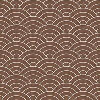 Brown Japanese wave pattern background. Japanese pattern vector. Waves background illustration. for clothing, wrapping paper, backdrop, background, gift card. vector