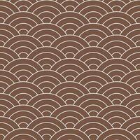 Brown Japanese wave pattern background. Japanese pattern vector. Waves background illustration. for clothing, wrapping paper, backdrop, background, gift card. vector