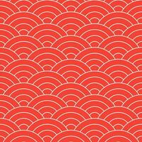 Red Japanese wave pattern background. Japanese pattern vector. Waves background illustration. for clothing, wrapping paper, backdrop, background, gift card. vector