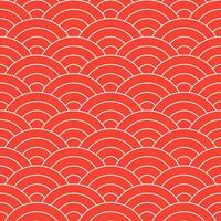 Red Japanese wave pattern background. Japanese pattern vector. Waves background illustration. for clothing, wrapping paper, backdrop, background, gift card. vector