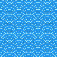 Blue Japanese wave pattern background. Japanese pattern vector. Waves background illustration. for clothing, wrapping paper, backdrop, background, gift card. vector
