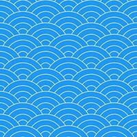 Blue Japanese wave pattern background. Japanese pattern vector. Waves background illustration. for clothing, wrapping paper, backdrop, background, gift card. vector