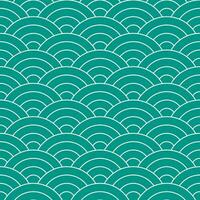 Green Japanese wave pattern background. Japanese pattern vector. Waves background illustration. for clothing, wrapping paper, backdrop, background, gift card. vector