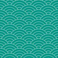 Green Japanese wave pattern background. Japanese pattern vector. Waves background illustration. for clothing, wrapping paper, backdrop, background, gift card. vector