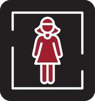 Female Toilet Sign Vector Icon