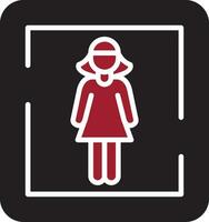 Female Toilet Sign Vector Icon