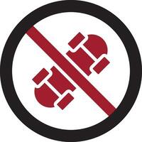 No Skateboard Vector Icon