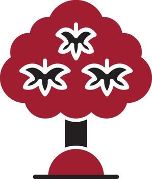 icono de vector de hoja de arce