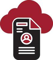 icono de vector de datos de nube