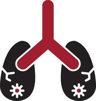 icono de vector de pulmones