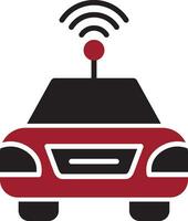 Autonomous Car Vector Icon