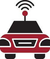 Autonomous Car Vector Icon