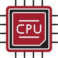 icono de vector de cpu