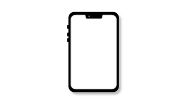 teléfono con blanco pantalla, un teléfono en un transparente fondo, célula teléfono con blanco pantalla, computadora portátil, diseñado parte superior ver móvil teléfono Bosquejo png