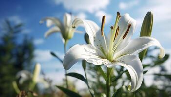 A vibrant meadow of flowers, nature elegant bouquet in bloom generated by AI photo