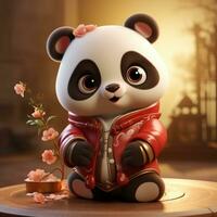 un linda pequeño panda foto