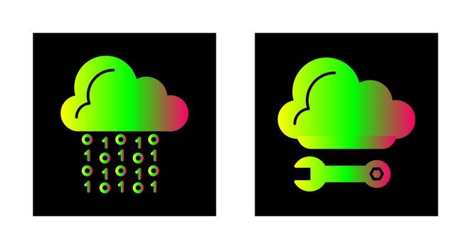 nube codificación y nube informática icono vector