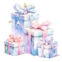 Gift box in pastel colors illustration element, AI Generated png