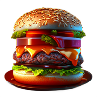 realistic photo a cranberry sauce bbq Chicken Sandwich on a hamburger bun. AI Generative png